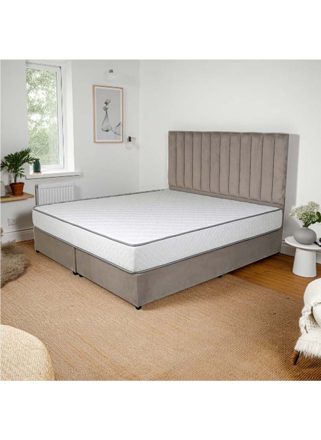 Bed and Mattress Zone Opulence Upholstered Bed 203 X 200 Super King Size Muted Beige Color, Mattress Size-200x200cm (Mattress sold separately)  - Image 1