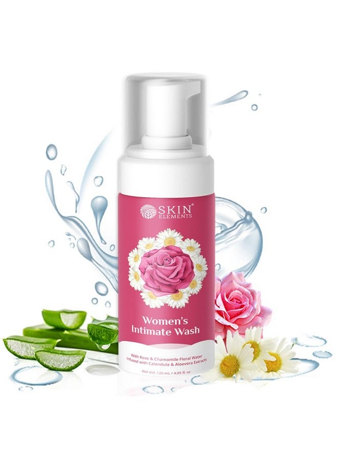 Skin Elements Intimate Wash For Women 120 Ml | With Rose Water, Chamomile, Calendula & Aloe Vera Extracts | Prevents Odour, Itching And Irritation | Restores The Ph Balance - Image 1