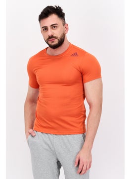 Adidas Men Sportwear Fit Brand Logo Short Sleeve Training Jersey, Orange Combo  - Image 1