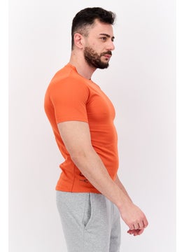 Adidas Men Sportwear Fit Brand Logo Short Sleeve Training Jersey, Orange Combo  - Image 3