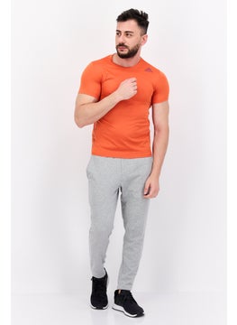 Adidas Men Sportwear Fit Brand Logo Short Sleeve Training Jersey, Orange Combo  - Image 2