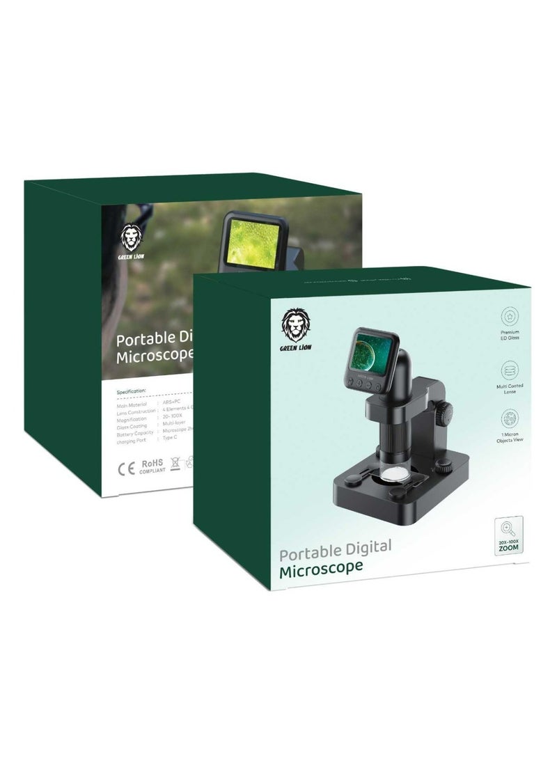 GREEN LION Green Lion Portable Digital Microscope 20X To 100X Zoom  - Image 1