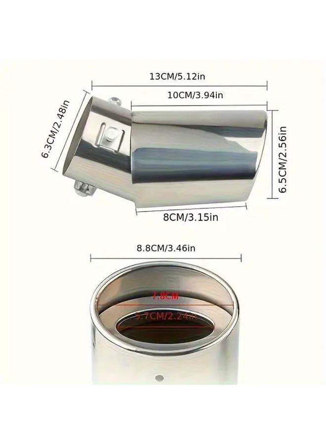 Stainless Steel Straight Exhaust Pipe Durable Automotive Upgrade Easy Install - Image 2