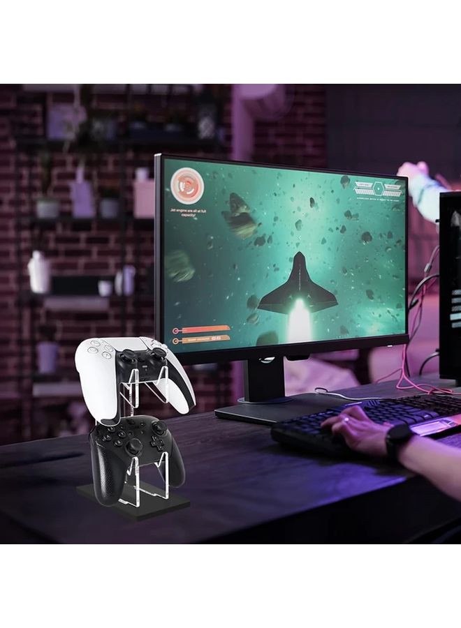 Round Bottom Transparent 2 In 1 Gamepad And Headset Stand For PS5 PS4 Xbox Series Xbox One - Image 2