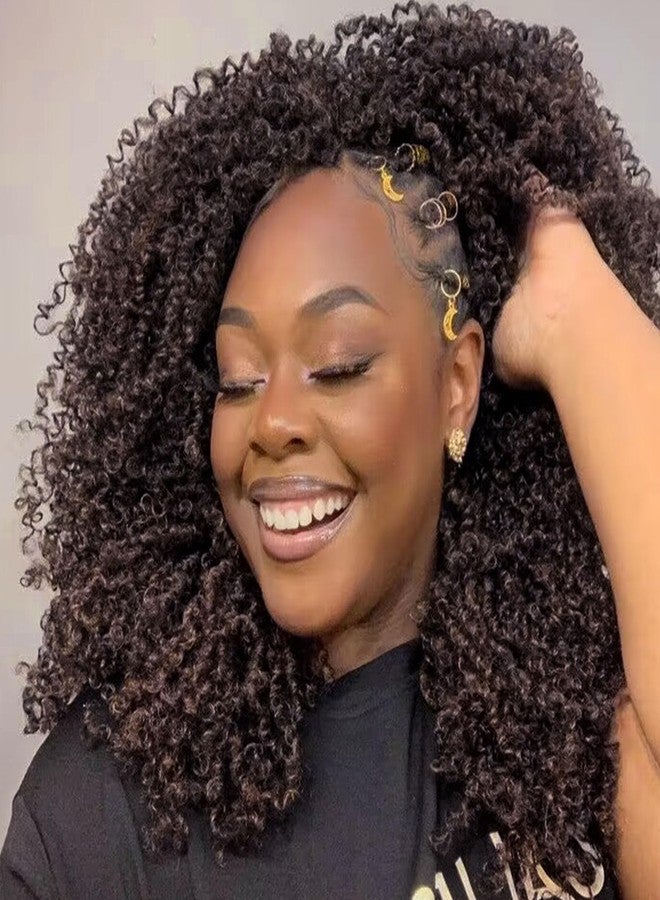 Aksice Pre-looped Yanky Twist Crochet Hair 12 Inch 8 Packs Bohemian Passion Twist Spring Mini Twist Crochet Hair for Black Women Boho Crochet Braids Synthetic (4#) - Image 1