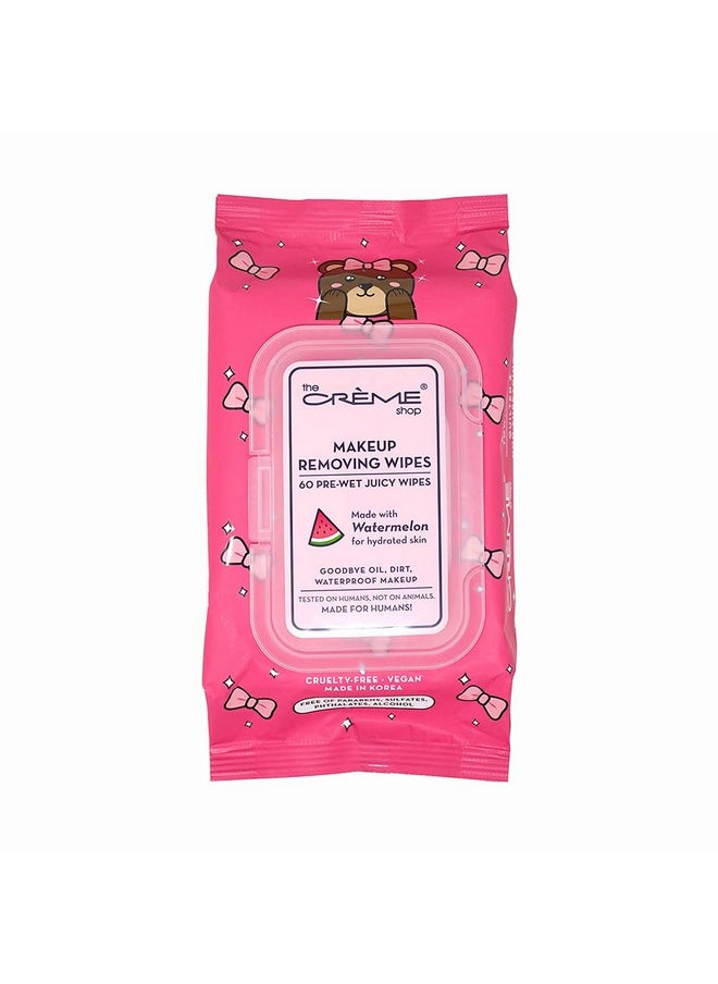The Creme Shop - Makeup Removing Wipes Made With Watermelon For Hydrated Skin (60 Prewet Juicy Wipes) - Image 1