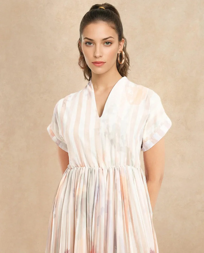 Rareism Women's Floral Flare Midi Dress
