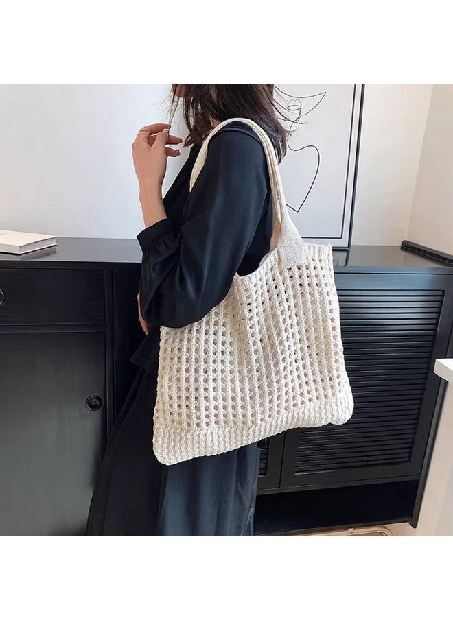 CATMICOO - Crochet Beach Bag Tote: Small Knit Bag Summer Shoulder Bag For Vacation - Image 1