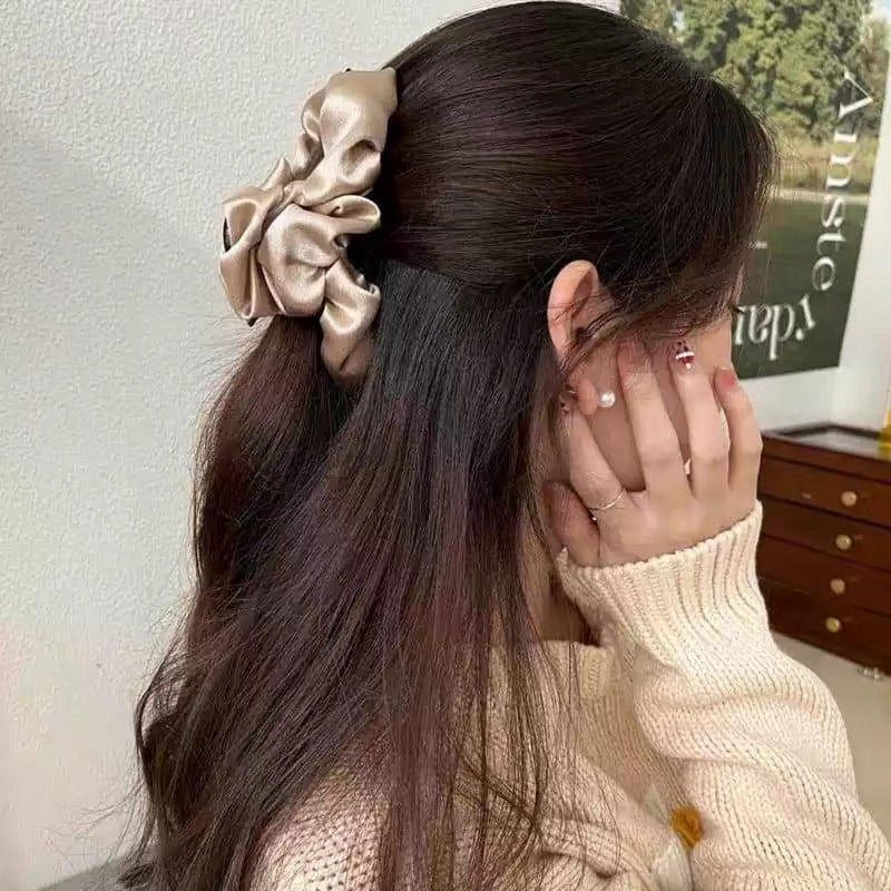 Agirlvct Silk Hair Clip for Women,Hair Claw Clips High Cranial Crest,4.7â€ Large Banana Jaw Clip Strong Hold, Hair Barrettes Accessories Birthday Wedding Valentine's Day Gift for Girls Thick (3PCS) - Image 5