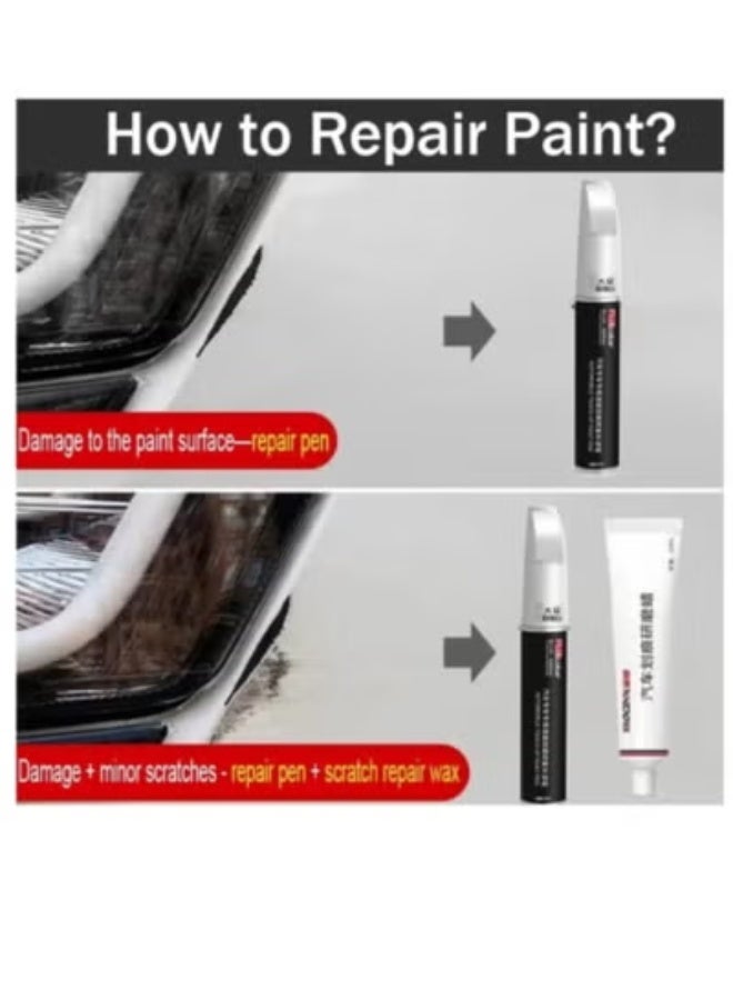 فوجي قلم إصلاح طلاء السيارة - مزيل للخدوش وإصلاح طلاء السيارات، ومنع الصدأ، ولمسة نهائية شديدة اللمعان، أحمر - Image 4