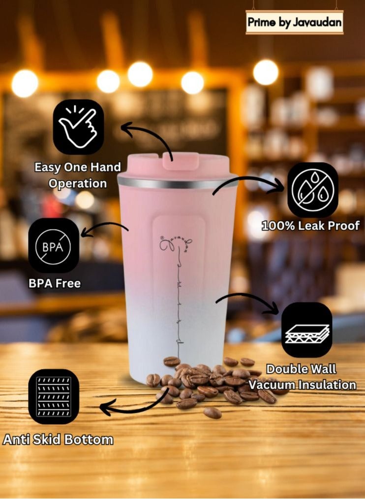 Prime by javaudan Stainless Steel Travel Coffee Mug Thermos Cups Double Layer Vacuum Insulation Cup Portable Car Tea Cup Bottle 510ml - Image 2