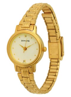 Sonata Women's Analog Round Shape Stainless Steel Wrist Watch 8096YM01 - 28 Mm  - Image 2