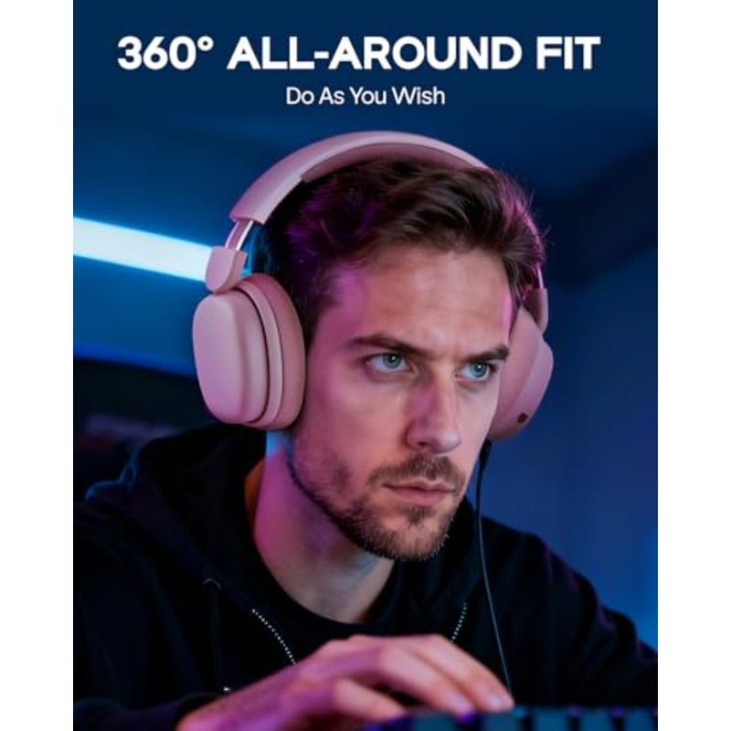 سماعة ألعاب لاسلكية لجهاز PS5 PS4 Switch PC، بلاستيك ABS، أسود، صوت محيطي 7.1 مع عمر بطارية يزيد عن 80 ساعة وميكروفون لإلغاء الضوضاء - Image 5