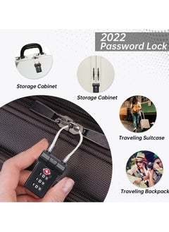 Y&D SYOSI 2 Pcs TSA Luggage Locks, 3 Digit Combination Padlock for Suitcase Zipper, Password Lock Travel Suitcases Bag Case (Black)  - Image 3