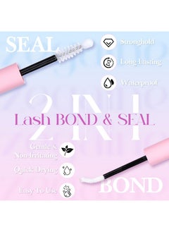 Zegaine Lash Bond and Seal Lash Glue For Eyelash Clusters Glue Waterproof Long Lasting White Lash Glue 2 in 1 Lash Clusters Glue Eyelash Extension Glue DIY At Home by Zegaine  - Image 3
