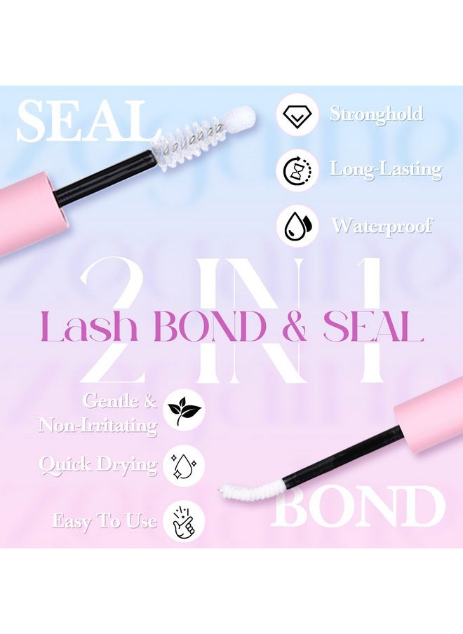 Zegaine - Lash Bond and Seal Lash Glue For Eyelash Clusters Glue Waterproof Long Lasting White Lash Glue 2 in 1 Lash Clusters Glue Eyelash Extension Glue DIY At Home by Zegaine - Image 1