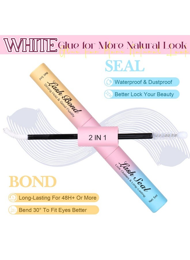 Zegaine - Lash Bond and Seal Lash Glue For Eyelash Clusters Glue Waterproof Long Lasting White Lash Glue 2 in 1 Lash Clusters Glue Eyelash Extension Glue DIY At Home by Zegaine - Image 1