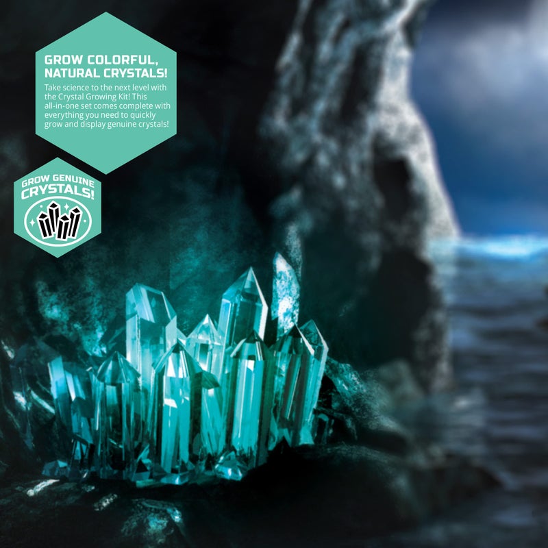 Discovery Kids Discovery #MINDBLOWN 12-Piece Lab Crystal Growing Kit, Grow Colored Crystals, Includes Mold Shapes and Magnifying Glass, Fun Chemistry and Geology Educational Science STEM Set - Image 5