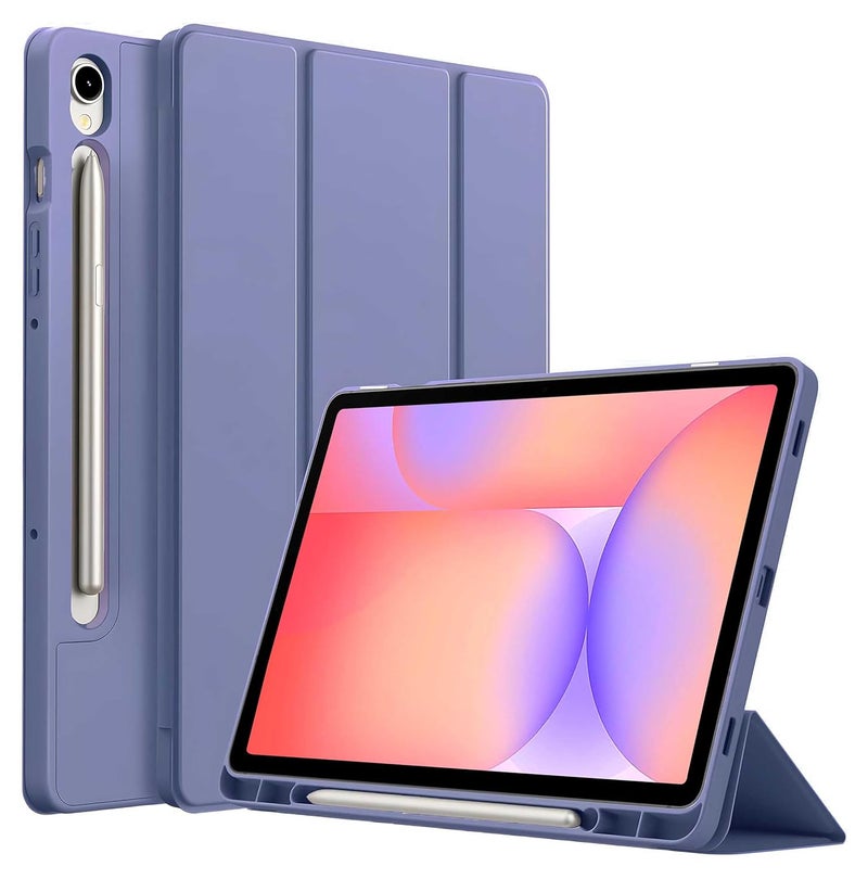 ProElite غطاء لجهاز سامسونج جالكسي تاب S10 لايت 10.9" / تاب S9 FE 10.9 بوصة / تاب S10 FE / تاب S9 11" غطاء، غلاف مرن ناعم مع حامل قلم S، وظيفة النوم التلقائي، [سلسلة ريكويل] - لافندر - Image 1