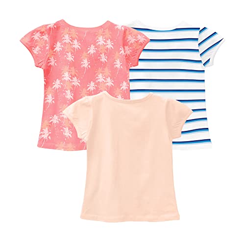 ARIEL Cotton Regular Fit Half Sleeve Cotton T-Shirts for Girls - Round Neck Tops for Girl, Multicolor - Pack of 3 - Image 2