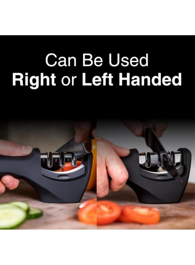 Kitchen Knife Sharpener Tool,Professional 3 Stage Manual Sharpener for Sharpening Kitchen Knives,Repair, Polish and Sharpen your Kitchen Knife Easily - Image 3