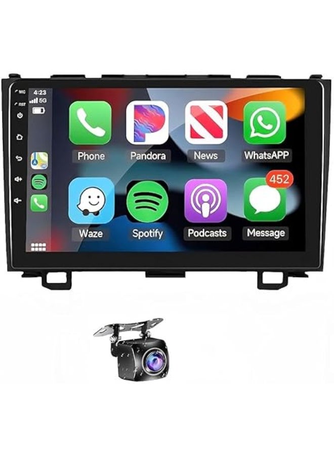SHEZA STAR Android Car Stereo for Honda CRV 2007-2011 2GB RAM 32GB ROM Support Carplay, M-Link Wi-Fi BT, Radio GPS, 9 Inch IPS Touch Screen with AHD Camera Included - Image 1