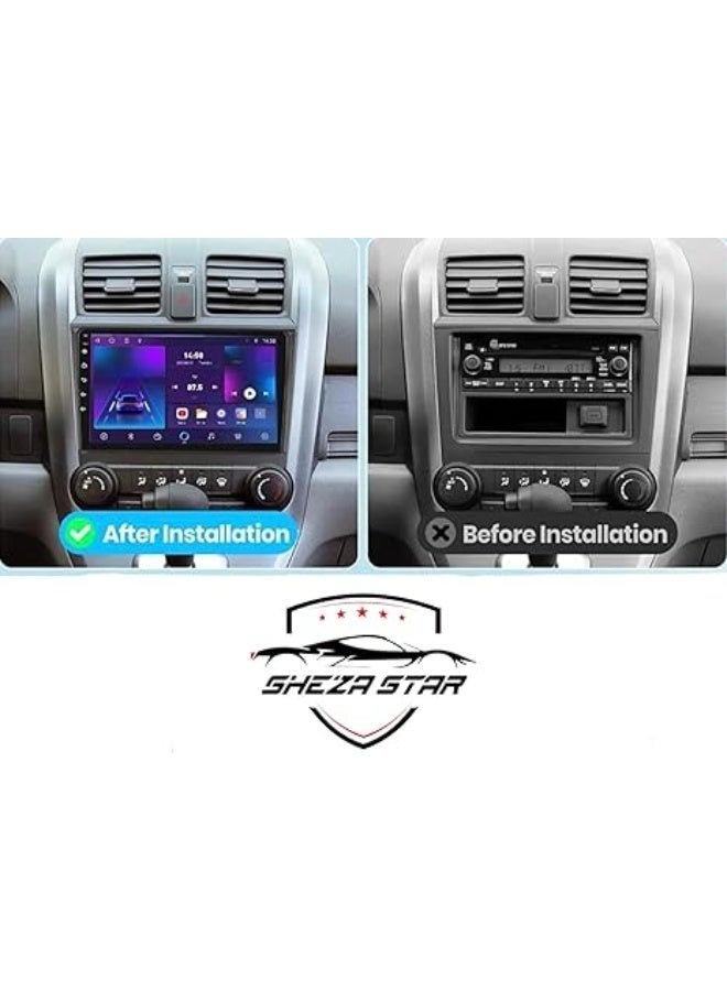 SHEZA STAR Android Car Stereo for Honda CRV 2007-2011 2GB RAM 32GB ROM Support Carplay, M-Link Wi-Fi BT, Radio GPS, 9 Inch IPS Touch Screen with AHD Camera Included - Image 2