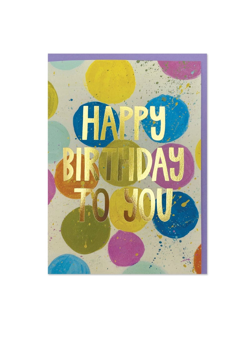 Raspberry Blossom 'Happy Birthday to you' Greeting Card - Image 1