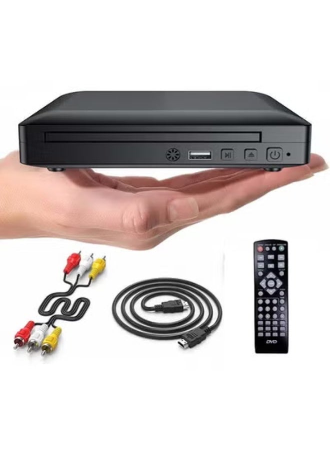 Mini HD DVD Player, CD Players for Home, DVD Players for TV, HDMI and RCA Cable Included, Up-Convert to HD 1080p, All Region, Breakpoint Memory, Built-in PAL/NTSC, USB 2.0 - Image 1
