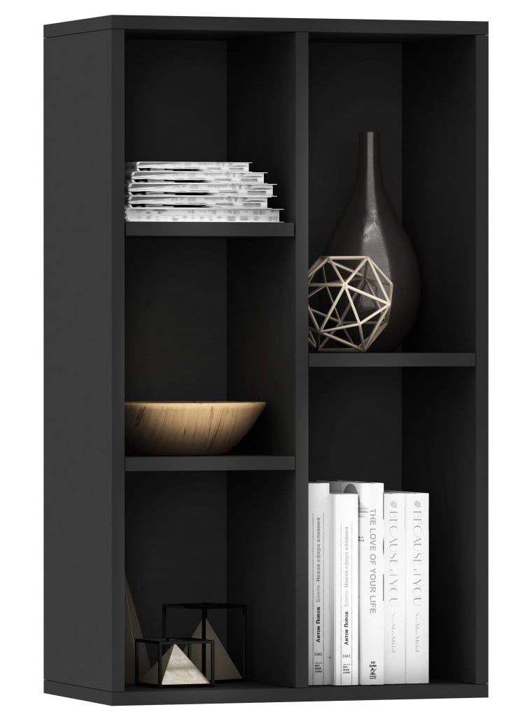 MODERN HOME - Multifunctional Storage Shelf for Kid's Room and Office Organizer for Toys Books and Office Supplies Modern Design Black - Image 1