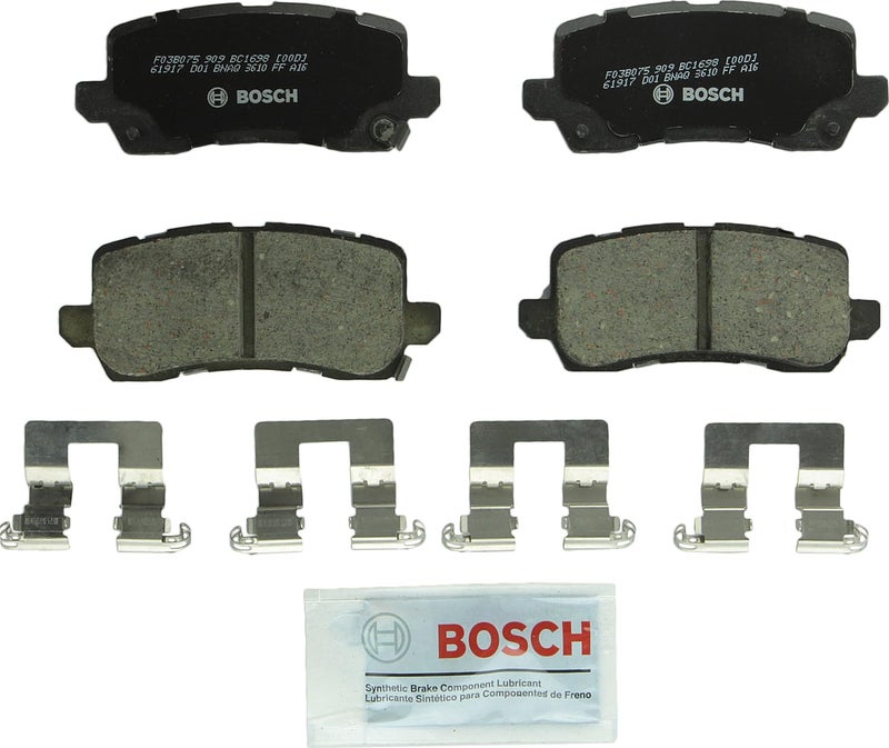 BOSCH BC1698 QuietCast Premium Ceramic Disc Brake Pad Set - Compatible With Select Acura RLX, TLX; REAR - Image 2