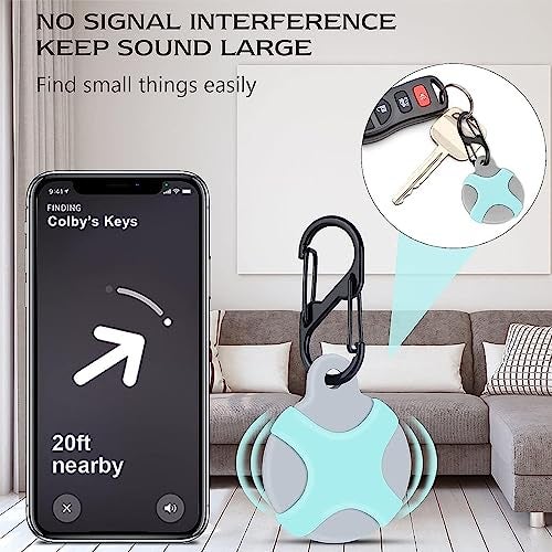 KACA IPX8 Waterproof Silicone Case Compatible with Apple AirTag - Full Protection, Keychain Included, Waterproof, Premium Food Grade Silicone, Scratch-Free, Safe for Kids and Pets [Green & Grey] - Image 5