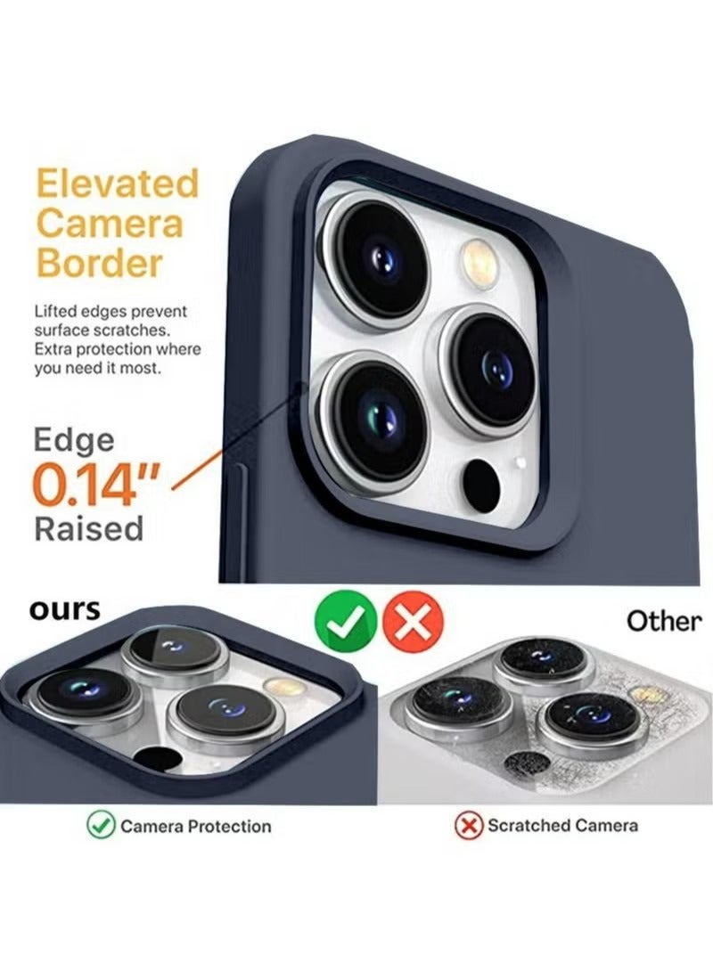 iPhone 13 Pro Max Mobile Case Cover with Soft Liquid Silicone Protection Anti-Scratch Shockproof Accessories Slim Protective Back Cover with Comfortable Hold Touch Feeling and Anti-fingerprint - Image 3