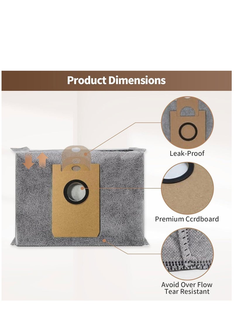 SYOSI - Replacement Dust Bags for Eufy RoboVac L35 Hybrid/L35 Hybrid+ LR30 Hybrid/LR30 Hybrid+ LR20 Auto-Empty Station Vacuum Cleaner Automatic Airclean Dirt Disposal Bags Accessory Part (8 Packs) - Image 1