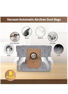 SYOSI أكياس غبار بديلة لـ Eufy RoboVac L35 Hybrid/L35 Hybrid+ LR30 Hybrid/LR30 Hybrid+ LR20 مكنسة كهربائية للمحطة الفارغة تلقائيًا جزء ملحقات أكياس التخلص من الأوساخ من Airclean (8 عبوات)  - Image 4