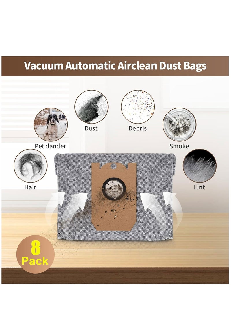 SYOSI - Replacement Dust Bags for Eufy RoboVac L35 Hybrid/L35 Hybrid+ LR30 Hybrid/LR30 Hybrid+ LR20 Auto-Empty Station Vacuum Cleaner Automatic Airclean Dirt Disposal Bags Accessory Part (8 Packs) - Image 1