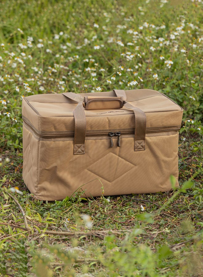 AL SANIDI حقيبة خميس مشيط للرحلات، حقيبة تخييم، كاكي، حجم 52*32*32 سم - Image 2