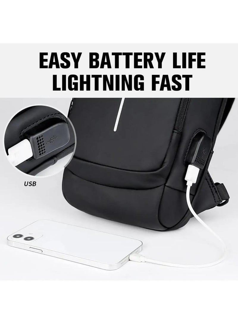 Y&D Anti Theft USB Charging Crossbody Strap Bag - Image 4
