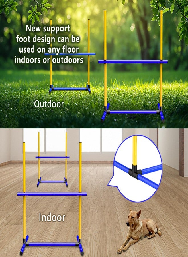 AHAILUOO Adjustable Dog Agility Jump Set – Training Hurdles with Height Adjustable Bars, Portable Design with Carry Bag for Indoor & Outdoor Agility Courses (2 Pack) - Image 2