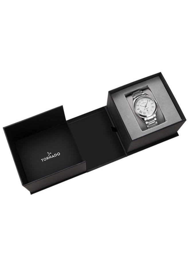 TORNADO Tornado CLASSIC ANALOG T8007-SBSW Men's Analog Display Watch & Stainless Steel Strap Silver  - Image 4