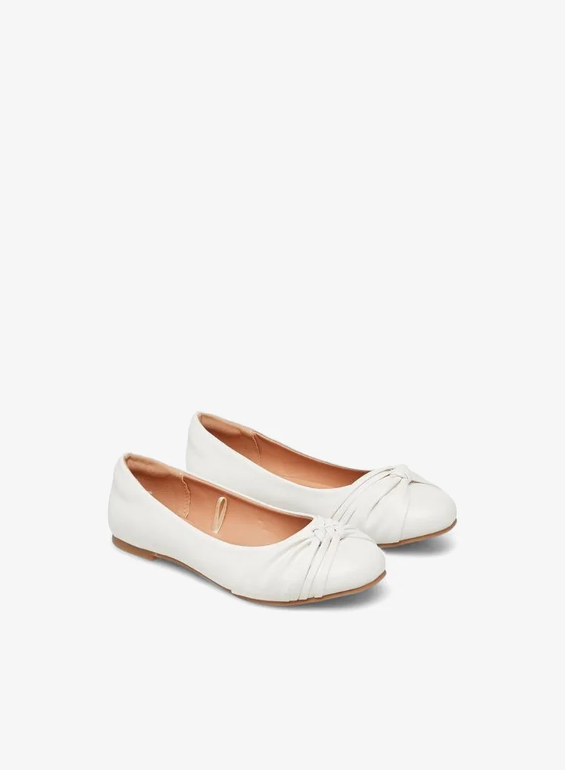 Knot Accent Slip-On Ballerina Shoes