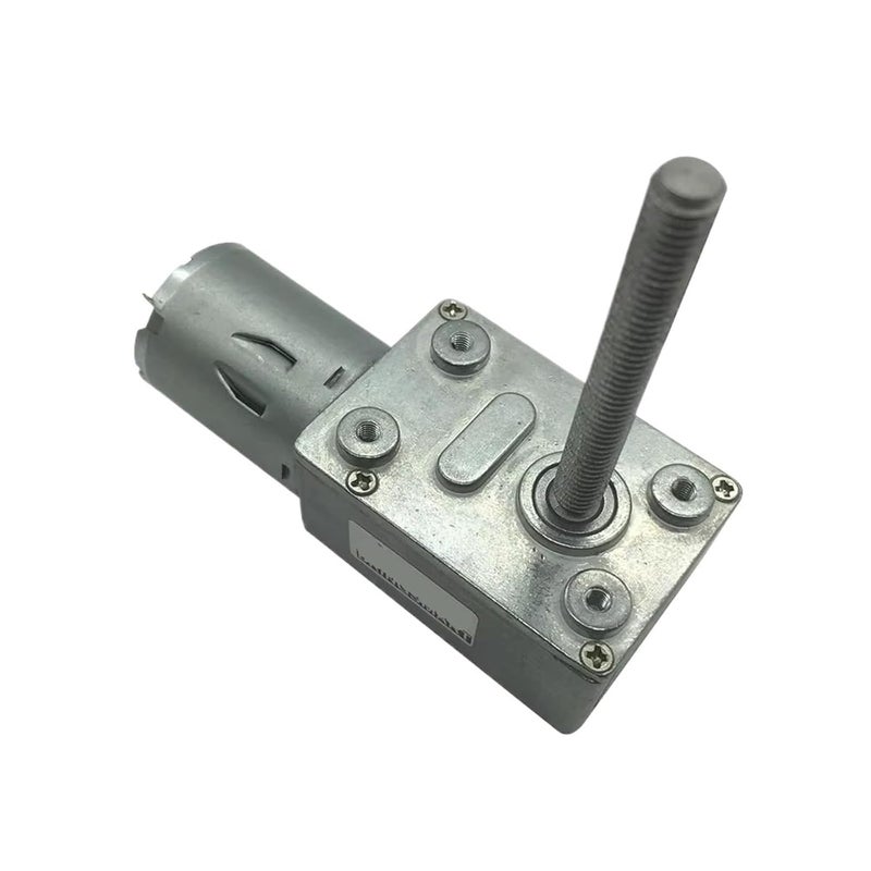 12V DC Worm Gear Motor 40RPM 6V With M6 Screw Shaft Customizable 50MM Reduction Gearbox Package A - Image 1