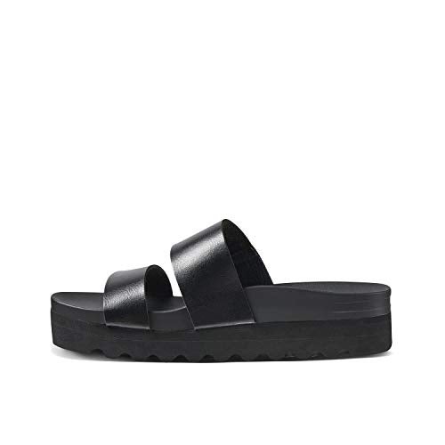 Reef Cushion Vista Hi Womens Platform Fashion Sandal, Arch Support, Ultra Soft Cushion Footbed, Black/Black, 12 - Image 4