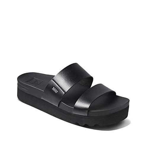 Reef Cushion Vista Hi Womens Platform Fashion Sandal, Arch Support, Ultra Soft Cushion Footbed, Black/Black, 12 - Image 2