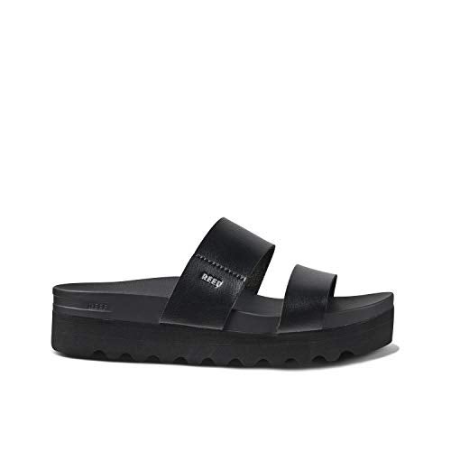 Reef Cushion Vista Hi Womens Platform Fashion Sandal, Arch Support, Ultra Soft Cushion Footbed, Black/Black, 12 - Image 3