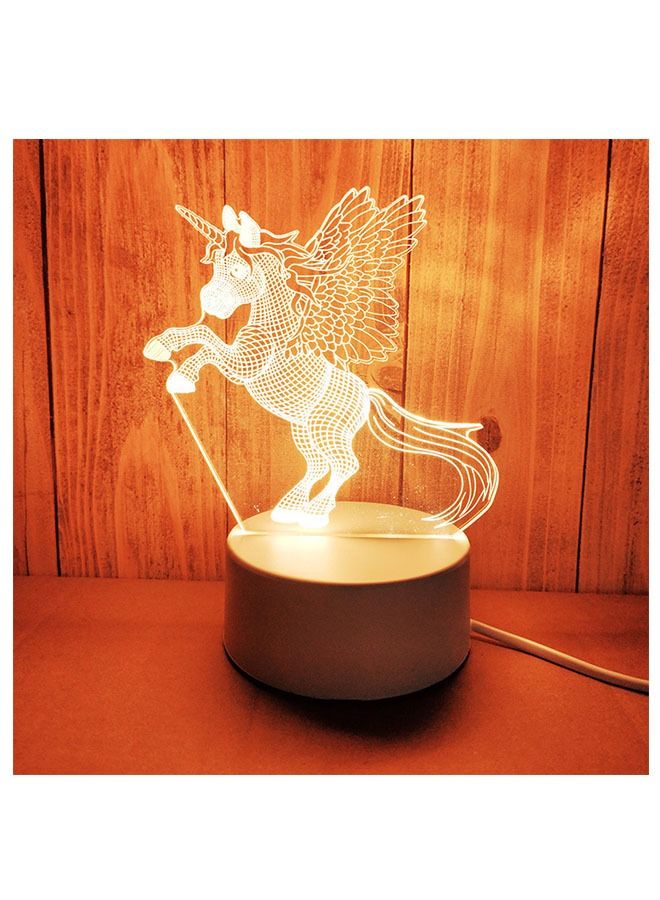 ZCM-HAPPY Pegasus 3D Acrylic Bedroom Bedside Cartoon LED Desk Lamp  - Image 1