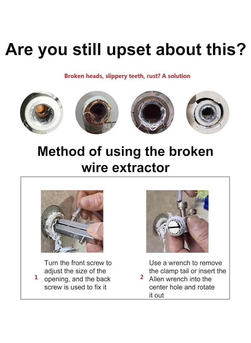 CMGTYYD Stripped Screw Extractor Set For Damaged,Screw Remover And Extractor,Broken Screw Removal Tool,Easy Out Bolt Extractor Kit,Broken Water Pipe Extractor - Image 4