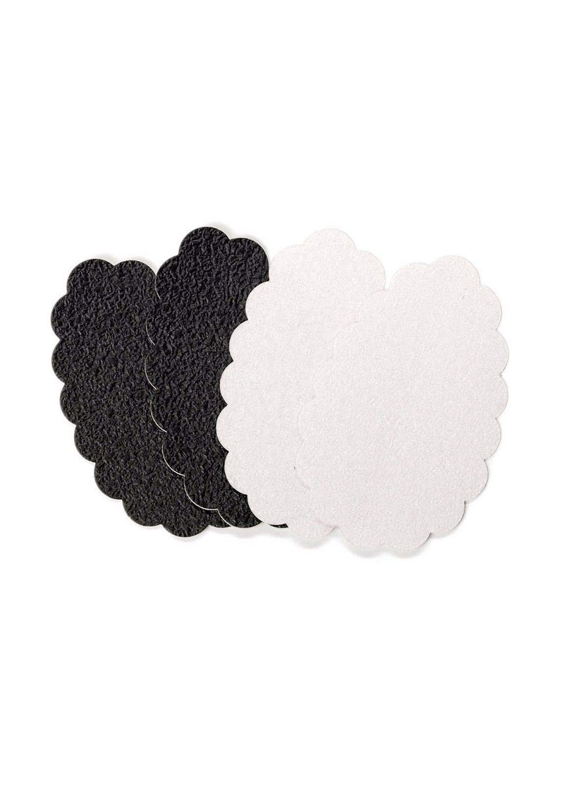 Foot Petals NoSlip Grips for Shoes Shoe Traction Pads Combo BlackClear 2 Pair