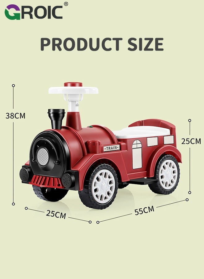 GROIC Baby Balance Bike, Four-wheeled Balance Bike,Baby Bike Toys with Music & Light, Bike to Train Baby from Standing to Running for  Kids  - Image 2