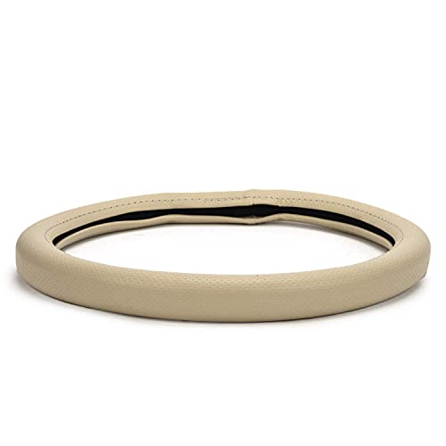 Zapcart Flat Bottom D-Shape Anti-Slip Steering Wheel Cover TATA Punch - Beige - Image 3